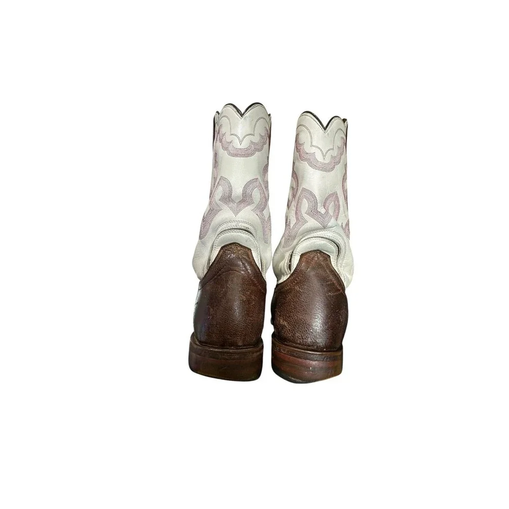 Ariat Nitro Western Boots Mens 10 EE White Pink Square Toe Cowboy ATS 10006833